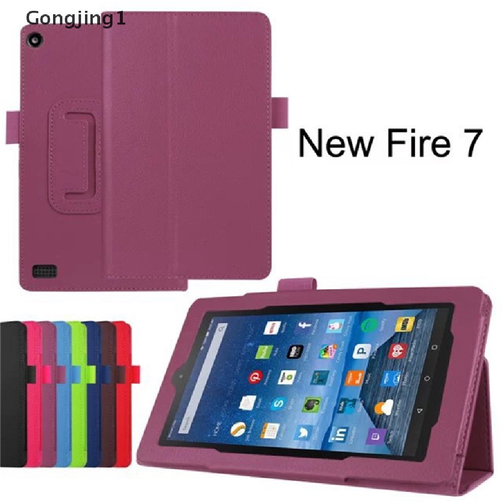 Gongjing1 FLIP CASE Bahan Kulit PU Untuk Amazon Kindle Fire HD 7 8 10 ALL 2015-2019