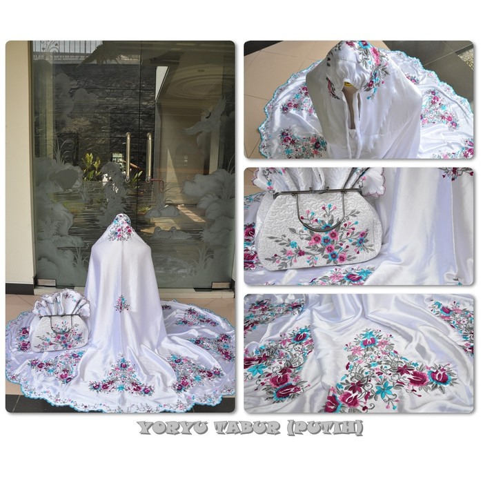 Mukena Katun Jepang Dewasa Mukena Bali Terusan Mukena Motif Bunga Cantik Mukena Satin Yoryu Tabur