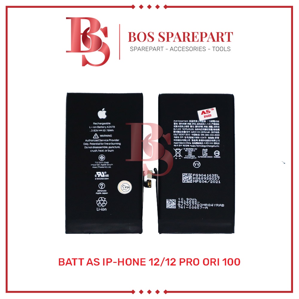 BATERAI AS 12/12 PRO ORI 100 / BATTERY / BATRE