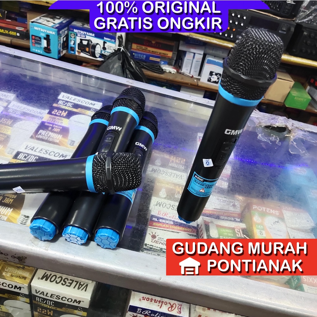 Mic Wireless GMW Cocok untuk speaker Aktif GMC 897 899 dan seri GMC yang bisa Pakai Mic Bluethoot