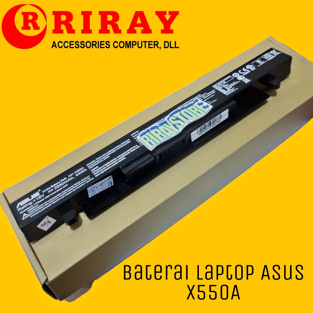 Battery Laptop Asus X452 X452C X452E X450 X450C X450CA X450VC A450C A450L X550A A450 A550 A550C F450 F550 F552 K450 X450 X450C X450V A41-X550A - Baterai Asus Original