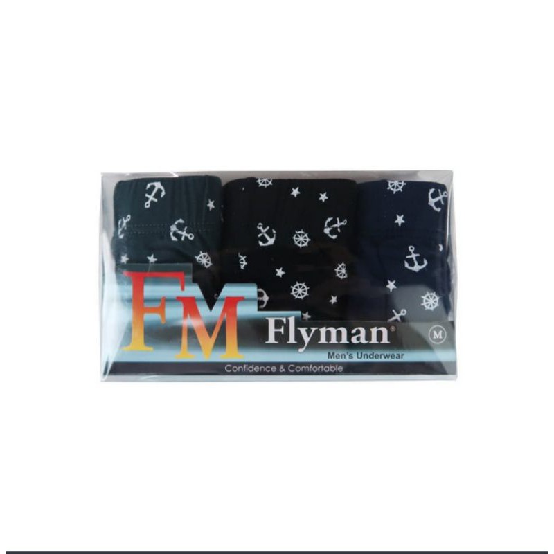 Celana dalam Boxer pria Flyman FM 3167 3pcs