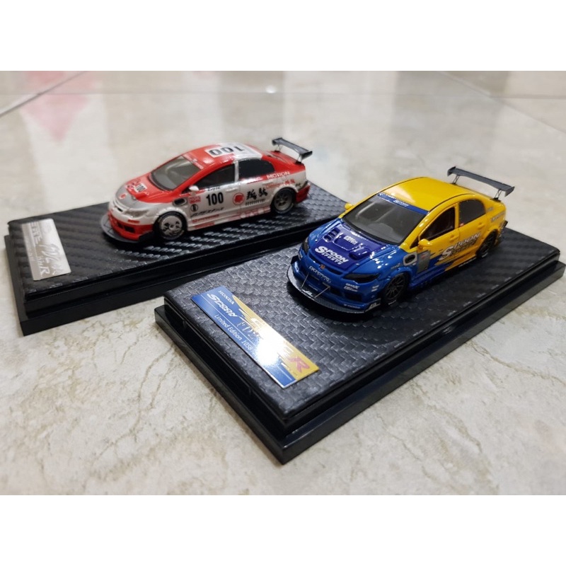 Paketan ym model 1/64 honda civic fd2 spoon idemitsu motion fd diecast