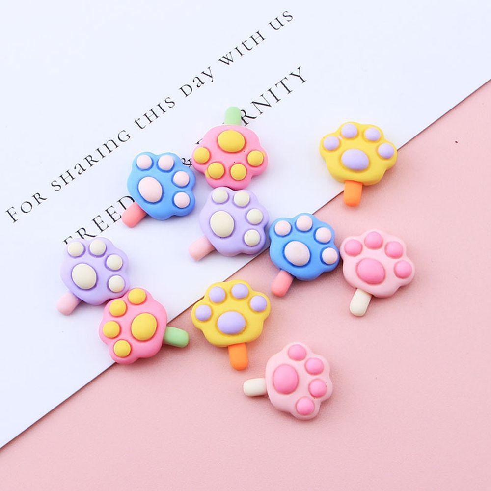 AUGUSTINA Agustina Cat Claw Nail charms Cute Kawaii Resin Flatback Dekorasi Telepon DIY Perlengkapan Kerajinan Manikur Aksesoris