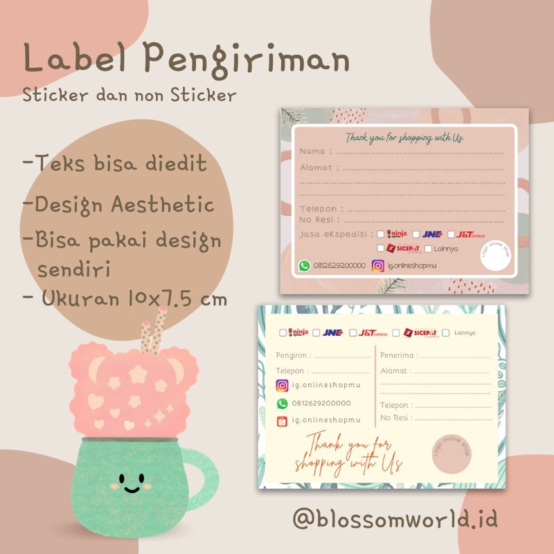 

STIKER LABEL PENGIRIMAN OLSHOP / LABEL PENGIRIMAN OLSHOP AESTHETICS/ STICKER EKSPEDISI OLSHOP