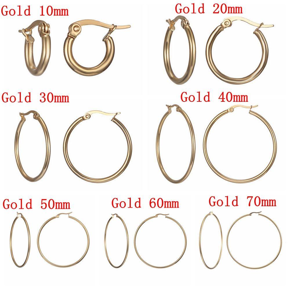 Lily 1pasang Anting Tusuk Simple Punk Jewelry Hoop