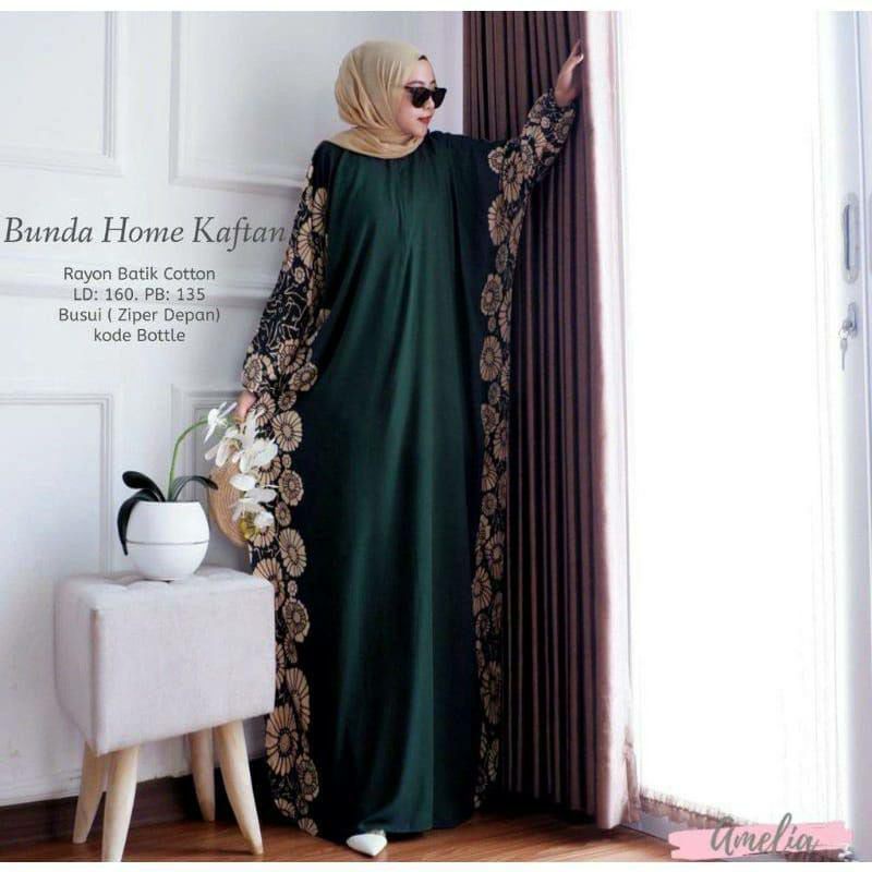 Kaftan Jumbo Wanita Bahan Rayon Motif Kekinian