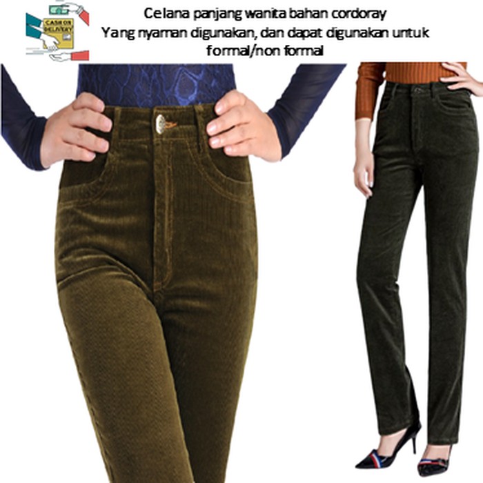 Celana Panjang Wanita Bahan Corduroy Codoray
