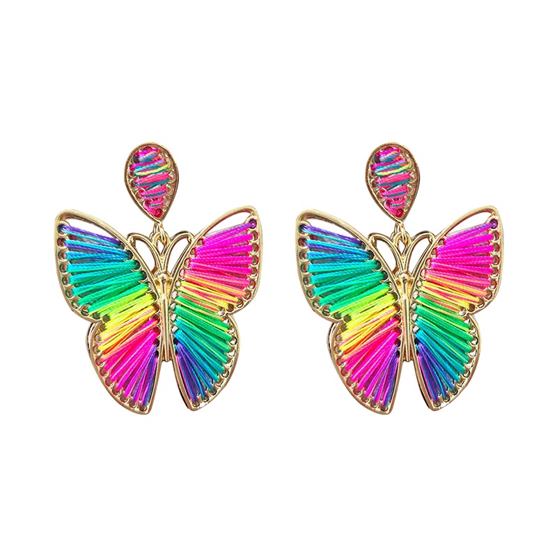 Butterfly Perhiasan Anting Wanita Bentuk Kupu-Kupu Bahan Zircon Untuk Pesta