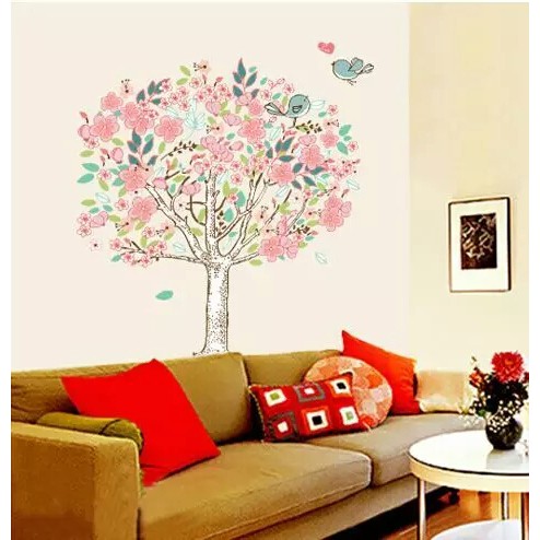 RELIZA WALL STICKER POHON RANTING BUNGA TREE FLOWER DF5103 STIKER DINDING