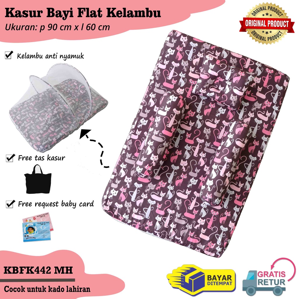 Kasur Bayi Flat Paket Perlengkapan Bayi Baby Gift Set Kado Lahiran Tempat Tidur Baby-KBFK442MH