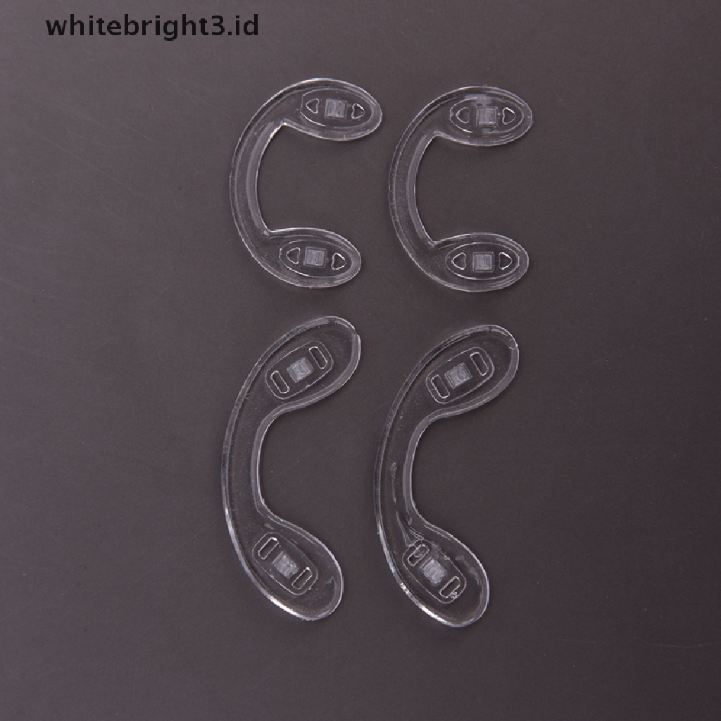 (whitebright3.id) 10pcs / Lot Bantalan Hidung Kacamata Bentuk U Bahan Silikon Untuk Anak