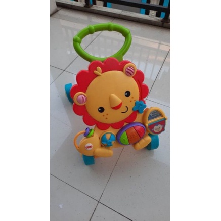 Push walker fisher price lion preloved / push walker preloved / baby push walker fisher price lion