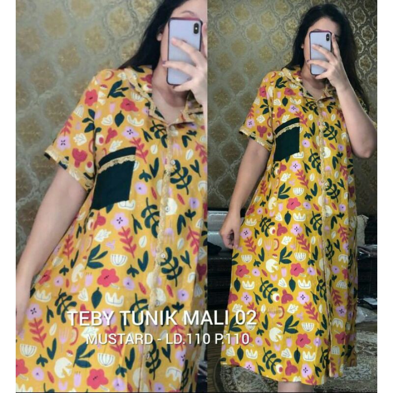 tunik Dasterarab TebyMali motif(02)