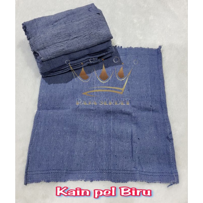 Kain Pel Warna BIRU Super Quality Tebal Meresap