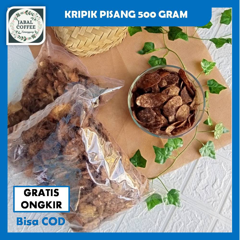 Keripik Pisang Kepok Manis / Keripik Pisang Kepok 500 Gram / Kripik Pisang Cokelat J90