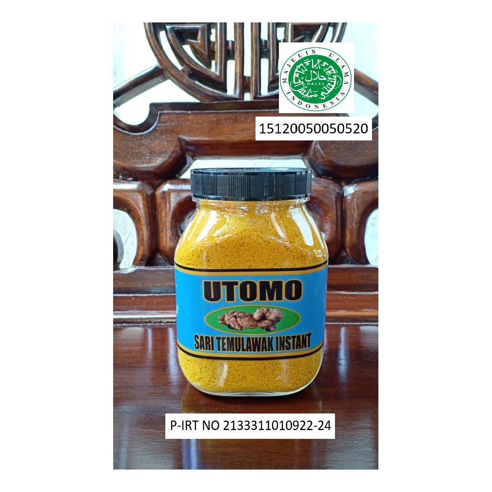 

Sari Temulawak Instant Utomo Kemasan Botol 300gr