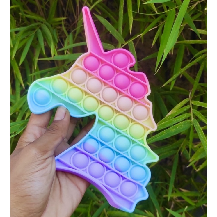 [ TERLARIS & TERPERCAYA ] Pop It Fidget Toy Murah Rainbow Mainan Anak Penghilang Stress Tiktok Original-3