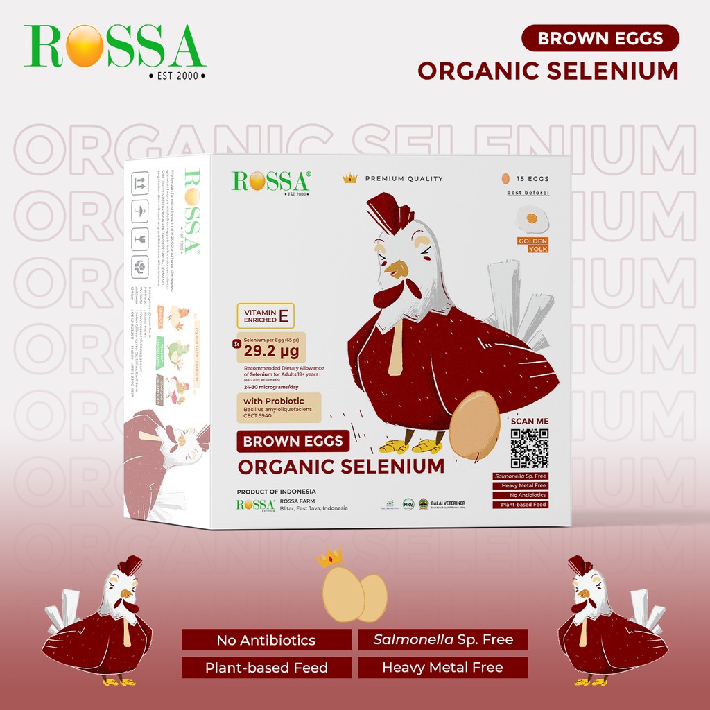 

Telur Ayam Organic Selenium + Vit E by ROSSA® Farm - EGGSPRESS BOX