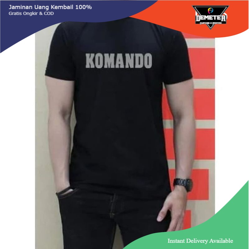 Kaos Tshirt Baju Distro KOMANDO pasukan khusus Kopassus polos custom tentara indonesia tni kopasus k