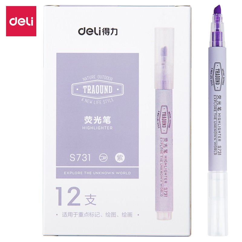 

Deli Highlighter 6-Warna Candy, desain kepala miring untuk penggunaan yang nyaman S731