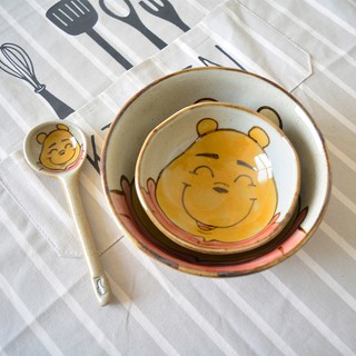 Set Peralatan Makan Mangkuk Sendok Desain  Kartun Pooh 