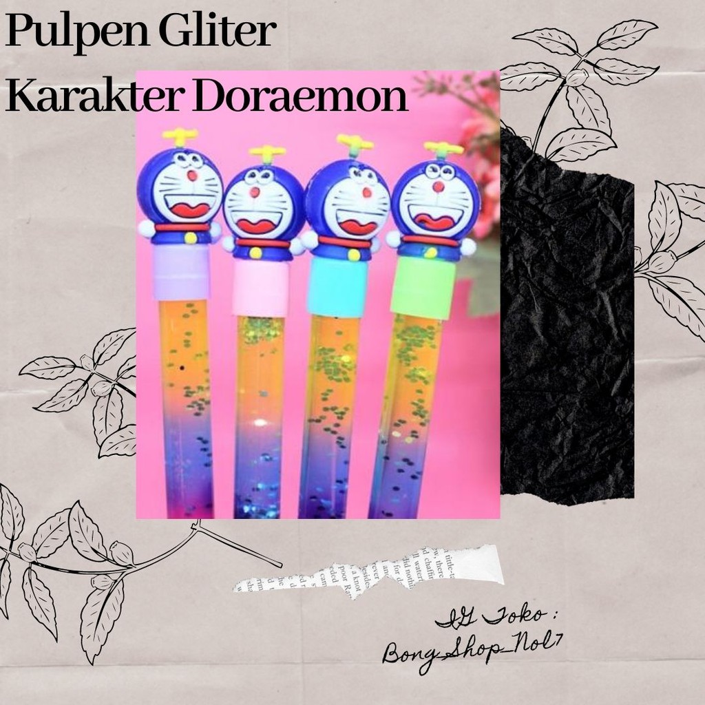 

Pulpen Unik Gliter Karakter Doraemon|Pen Gliter Doraemon|Pen Murah