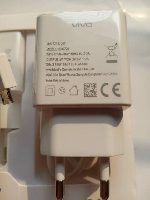 CHARGER VIVO BK0720 2A MICRO USB SUPPORT FAST CHARGING