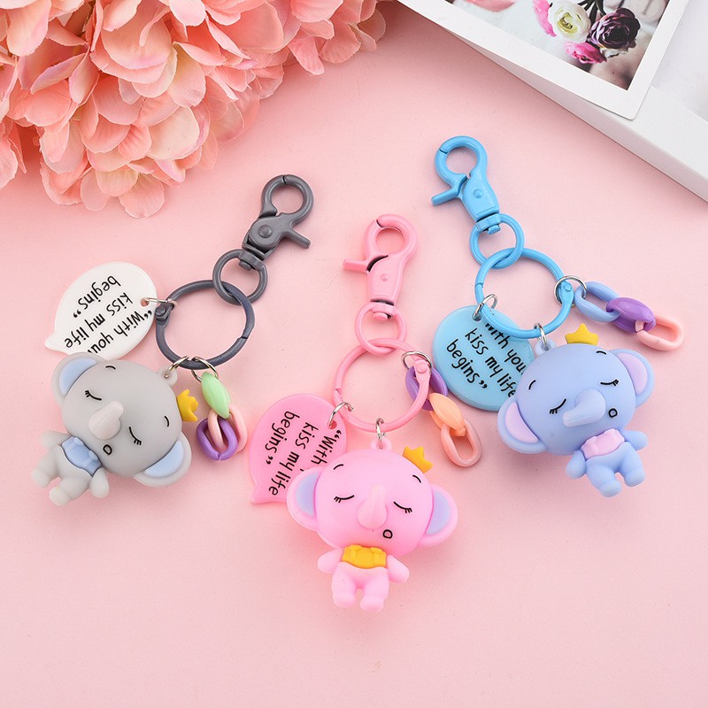 GANTUNGAN KUNCI GAJAH LUCU / KEYCHAIN ELEPHANT / GAJAH TIDUR / SLEEPING ELEPHANT