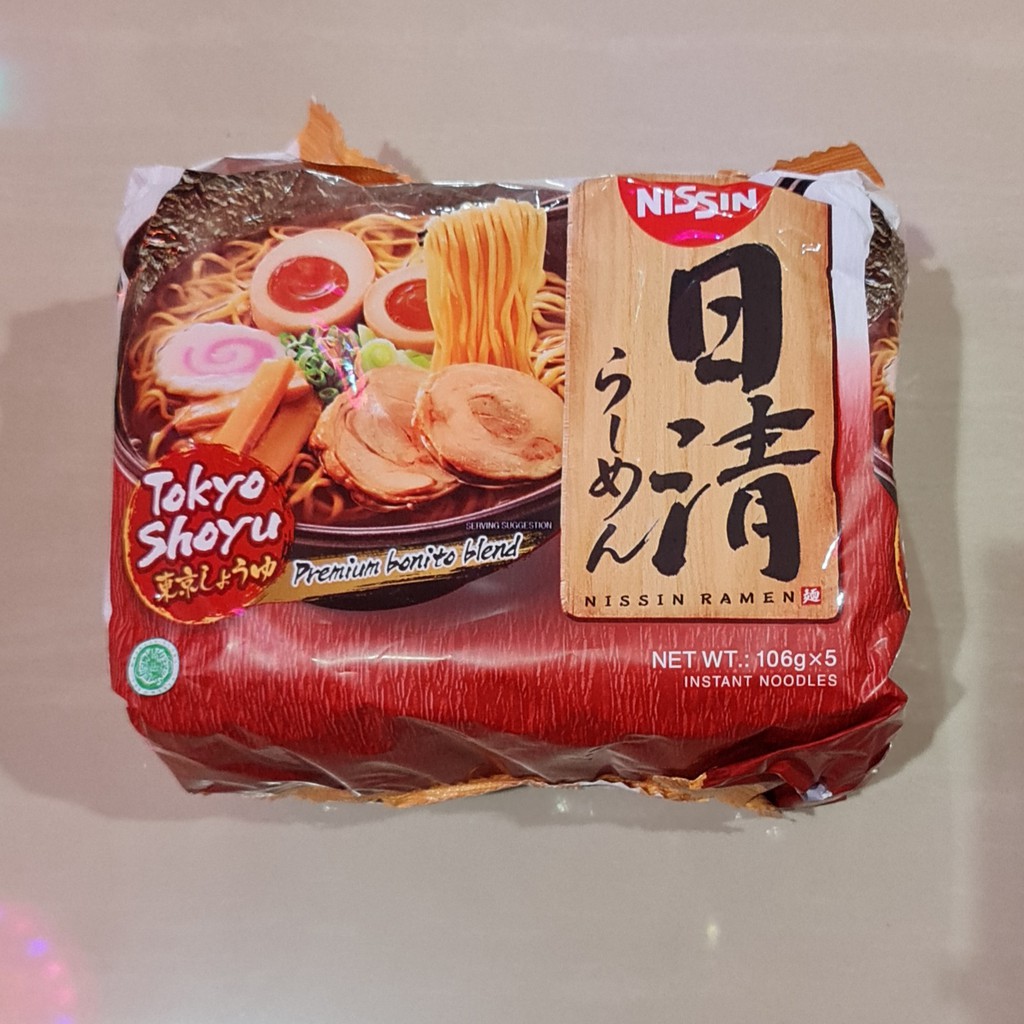 Mie Nissin Ramen Tokyo Shoyu Premium Bonite Blend 5 x 106 Gr