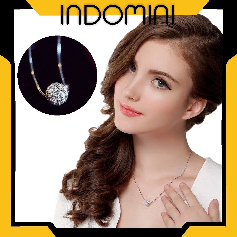 INDOMINI KALUNG WANITA TITANIUM NECKLACE FASHION KOREA AKSESORIS PERHIASAN MUTIARA WANITA MURAH A011