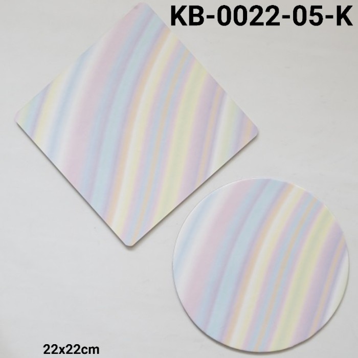 

GR-KB-0022-05 GROUP 2 CAKE BOARD TATAKAN KUE KOTAK BULAT 22CM RAINBOW BEST SELLER