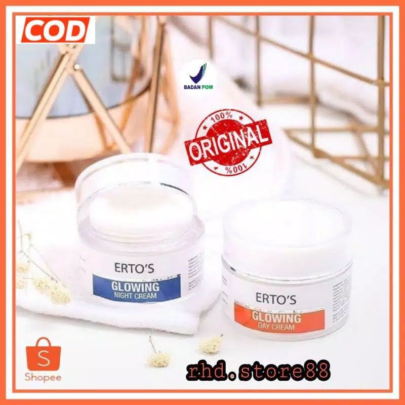 ERTOS PAKET GLOWING SERIES CREAM (DAY&NIGHT) BPOM