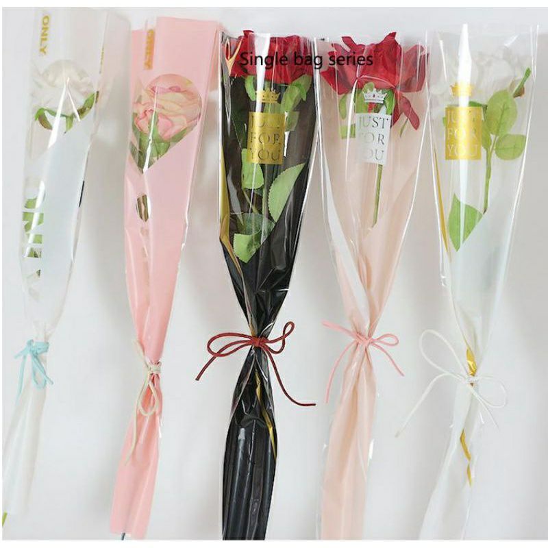 Flower sleeve/Kantong Bunga Single Rose 5pcs