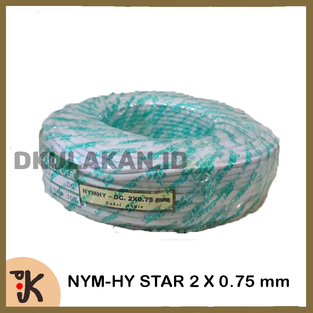 STAR Kabel NYM-HY 2x0.75 QSMM Serabut – Kabel Listrik 50 Meter