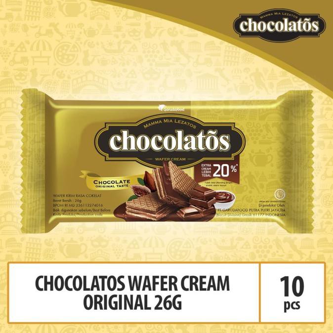 

Diskon Chocolatos Wafer Cream Original - 26g (WAFO8) By Garudafood Diskon