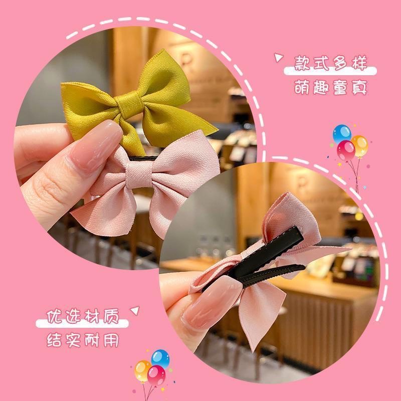 1 Set(2pcs) Jepit Rambut Pita Busur Korean Style Untuk Anak Perempuan