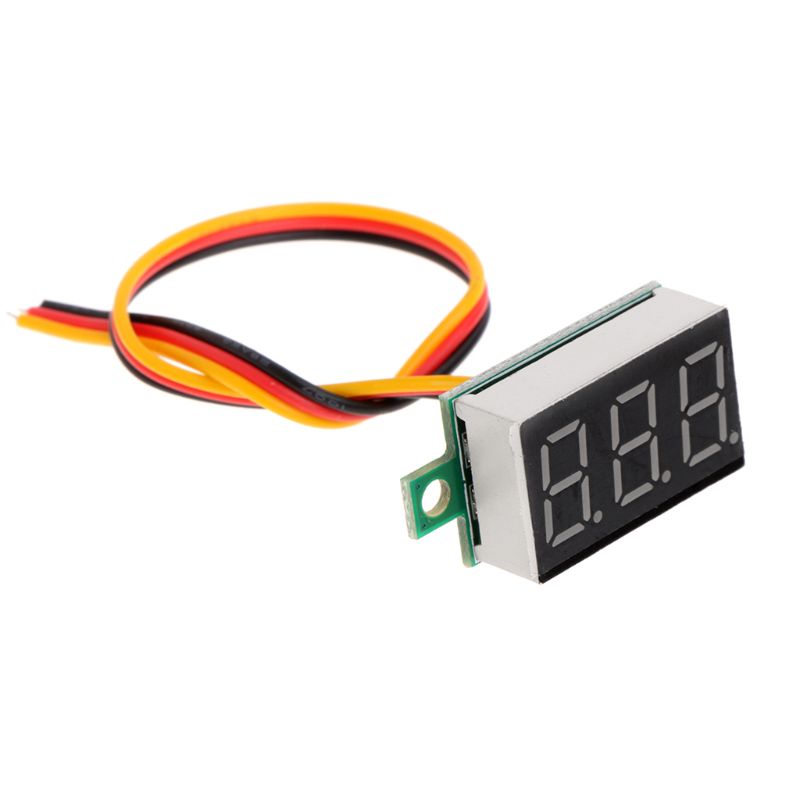 Btsg LED Voltage Display Voltmeter Gauge Tester 3kabel 0.36 &quot;Untuk Dc0~100V Untuk Motorc