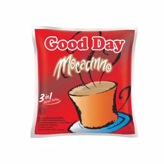 

Good day mocacinno kopi bubuk instant gula