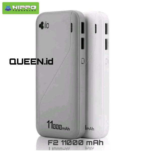 Hippo ILO F2 11000 mAh Power Bank - Kapasitas Besar, Pengisian Cepat