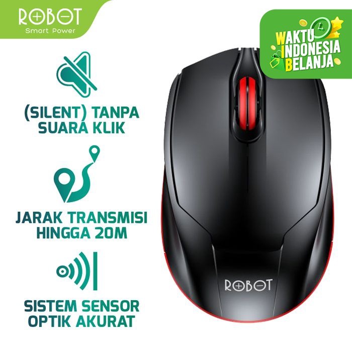 ROBOT M310 Wireless 2.4 GHz Optical Mouse original Garansi Resmi 1 Tahun