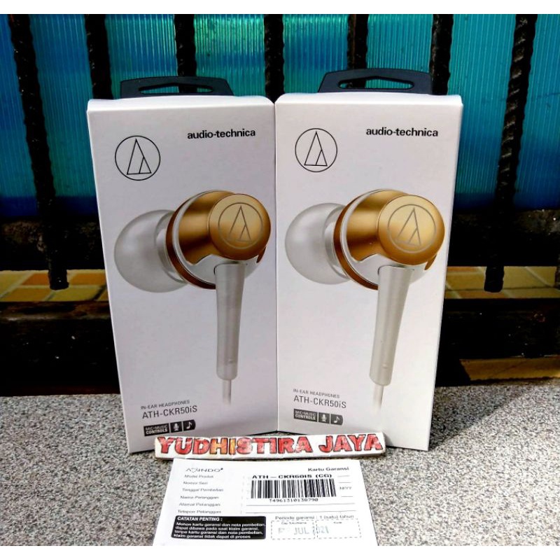 Audio Technica ATH CKR50is Earphone With Mic Original