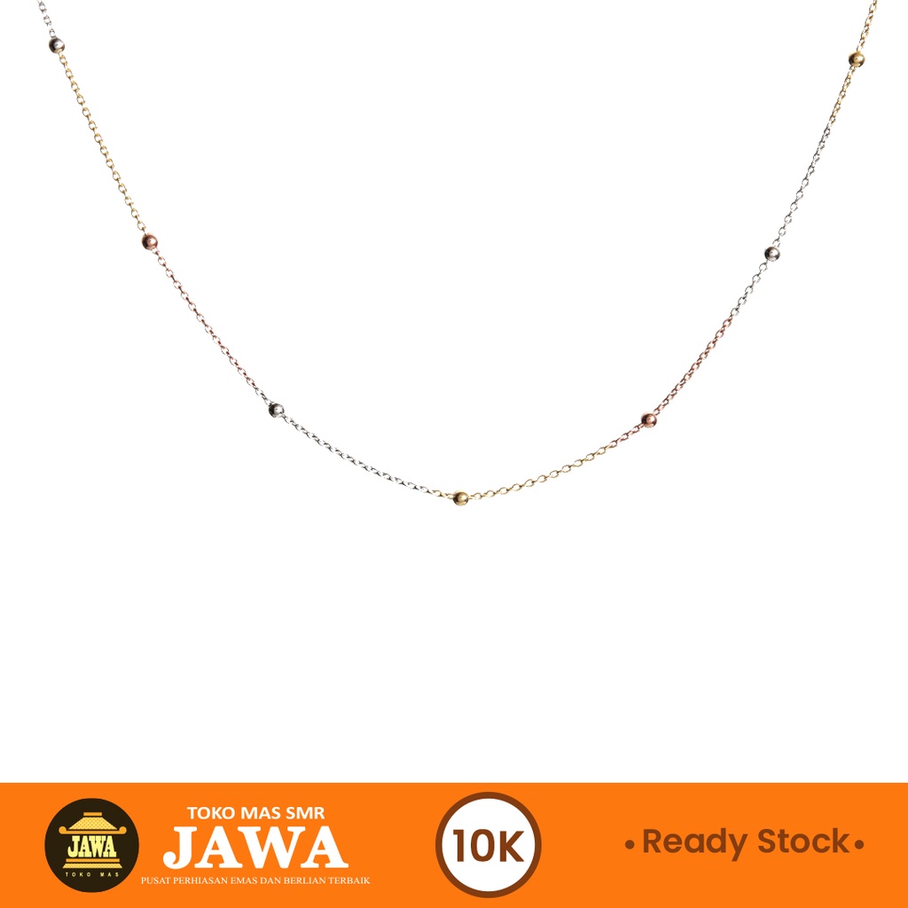 Kalung Polos Emas Jedar 3 Warna Kadar 10 Karat Toko Mas Jawa