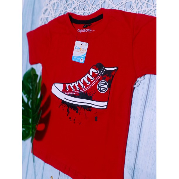 COD BAJU KAOS ANAK DISTRO MOTIF SEPATU MERAH OSHBOSS-4
