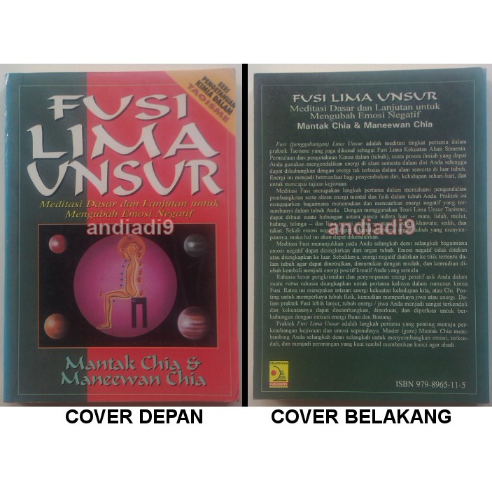 FUSI LIMA UNSUR  MEDITASI DASAR DAN LANJUTAN MANTAK CHIA WARNA PUDAR