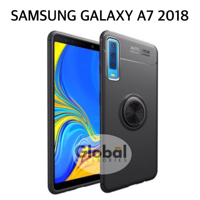 Soft Case Samsung Galaxy A7 2018 Auto Focus Iring Stand TPU Original Case A7 2018 / A7 2018