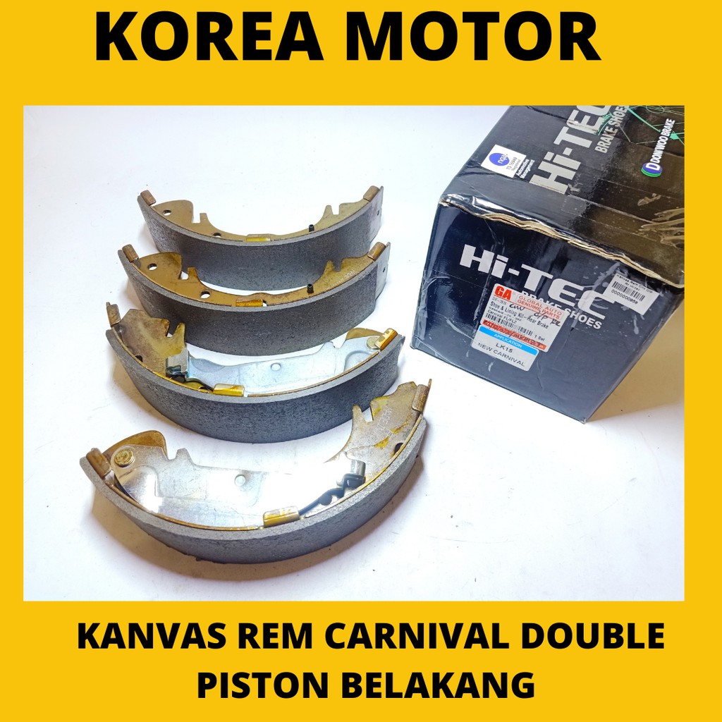 Kampas rem belakang Carnival Double Trajet Piston Kanvas Rem