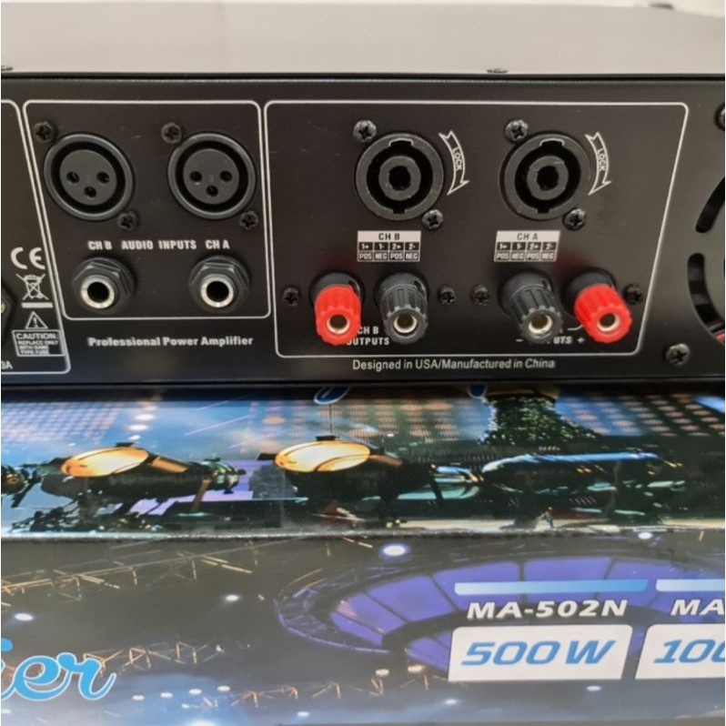 Power Megavox ma502n Amplifier 500 watt ma 502 ma502 ma 502n