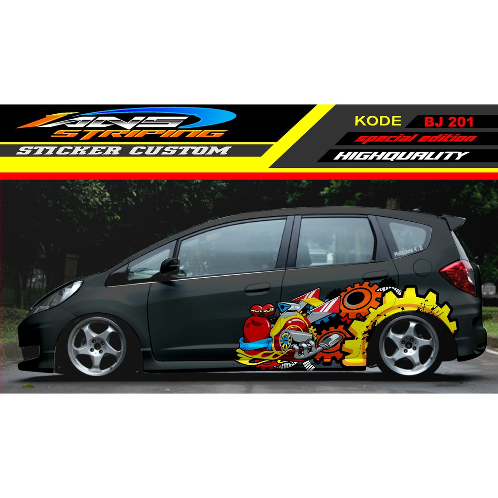 DECAL STICKER MOBIL JAZZ / STIKER MOBIL BRIO , JAZZ , AGYA , AVANZA , AYLA / STIKER MOBIL TERBARU