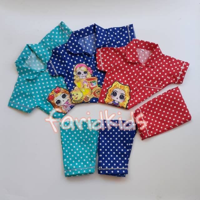 (COD)PIYAMA LOL LED POLKADOT 2-5 tahun